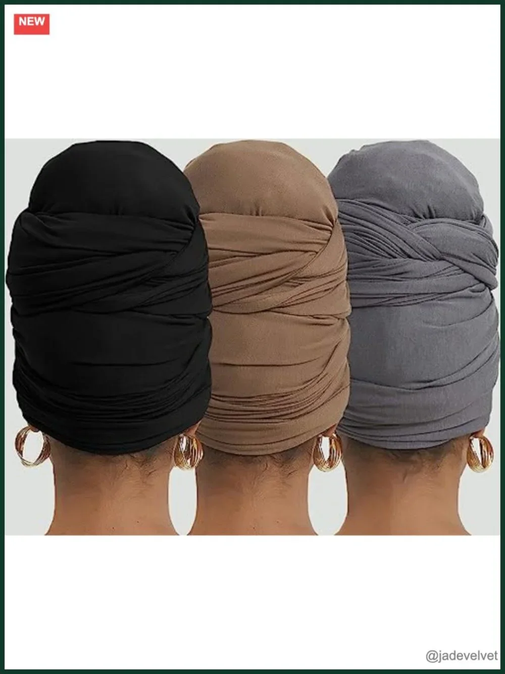 Long Soft Head Wrap Turban Headband Two Way Stretch Jersey Hijab Scarf African